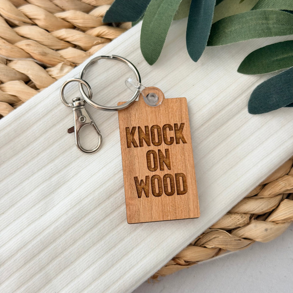 Knock On Wood Keychain