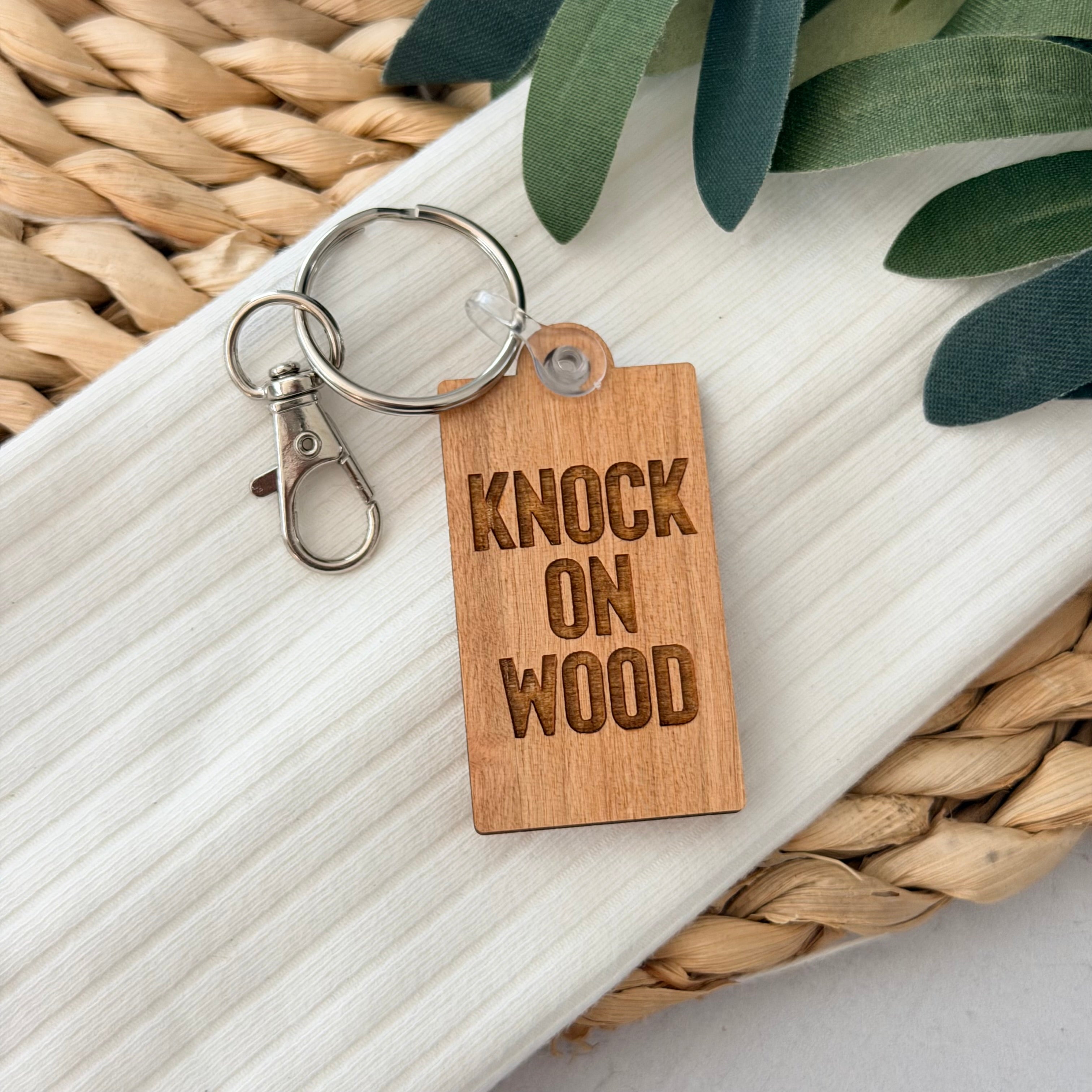 Knock On Wood Keychain