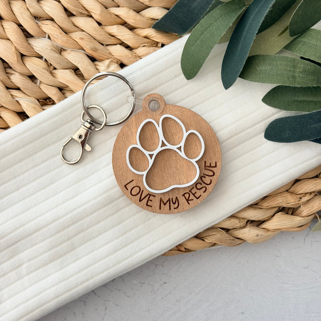Love My Rescue Keychain