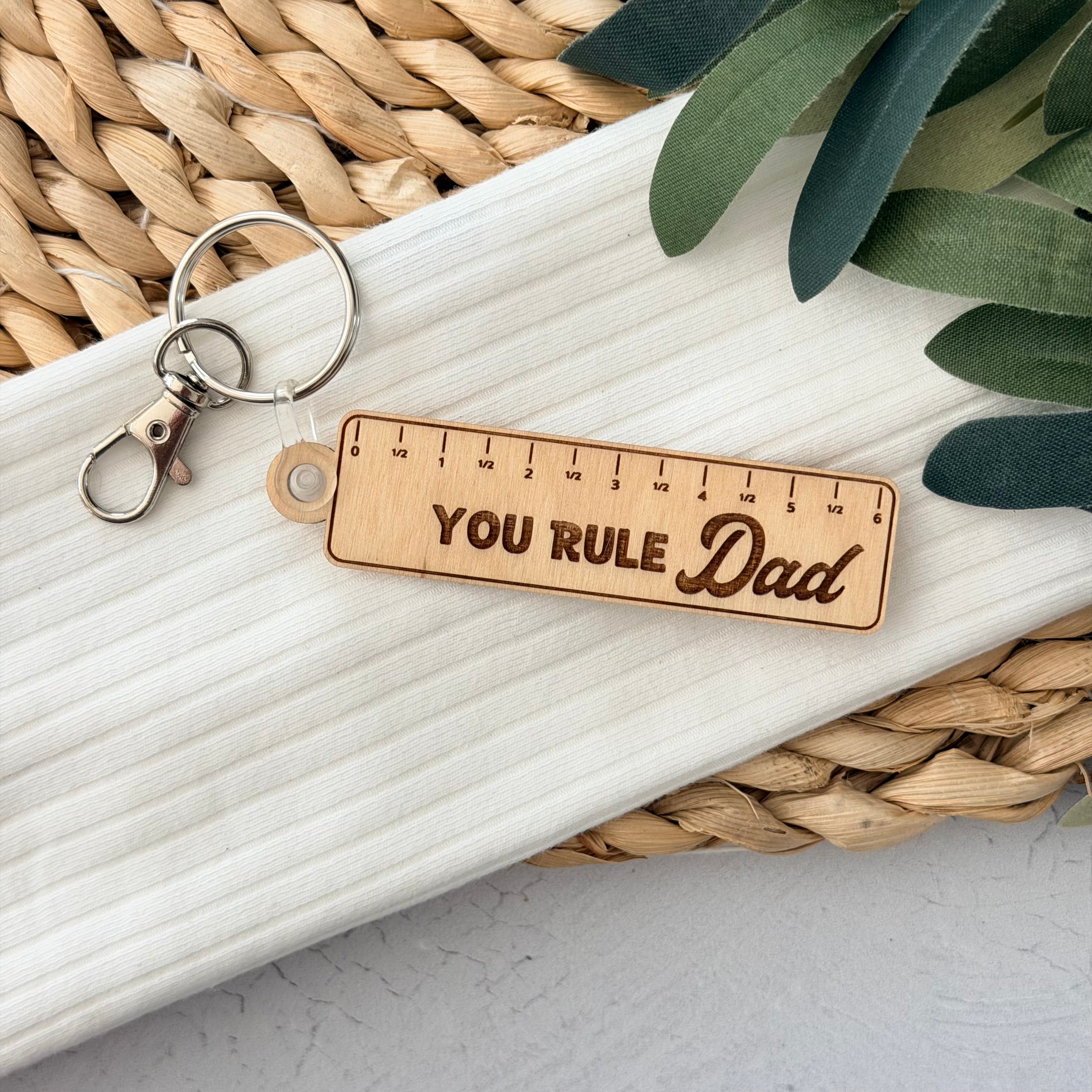 You Rule Dad Keychain