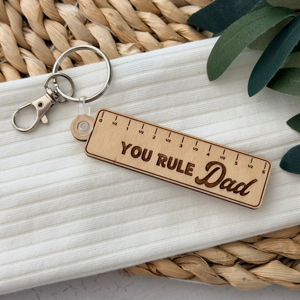 You Rule Dad Keychain