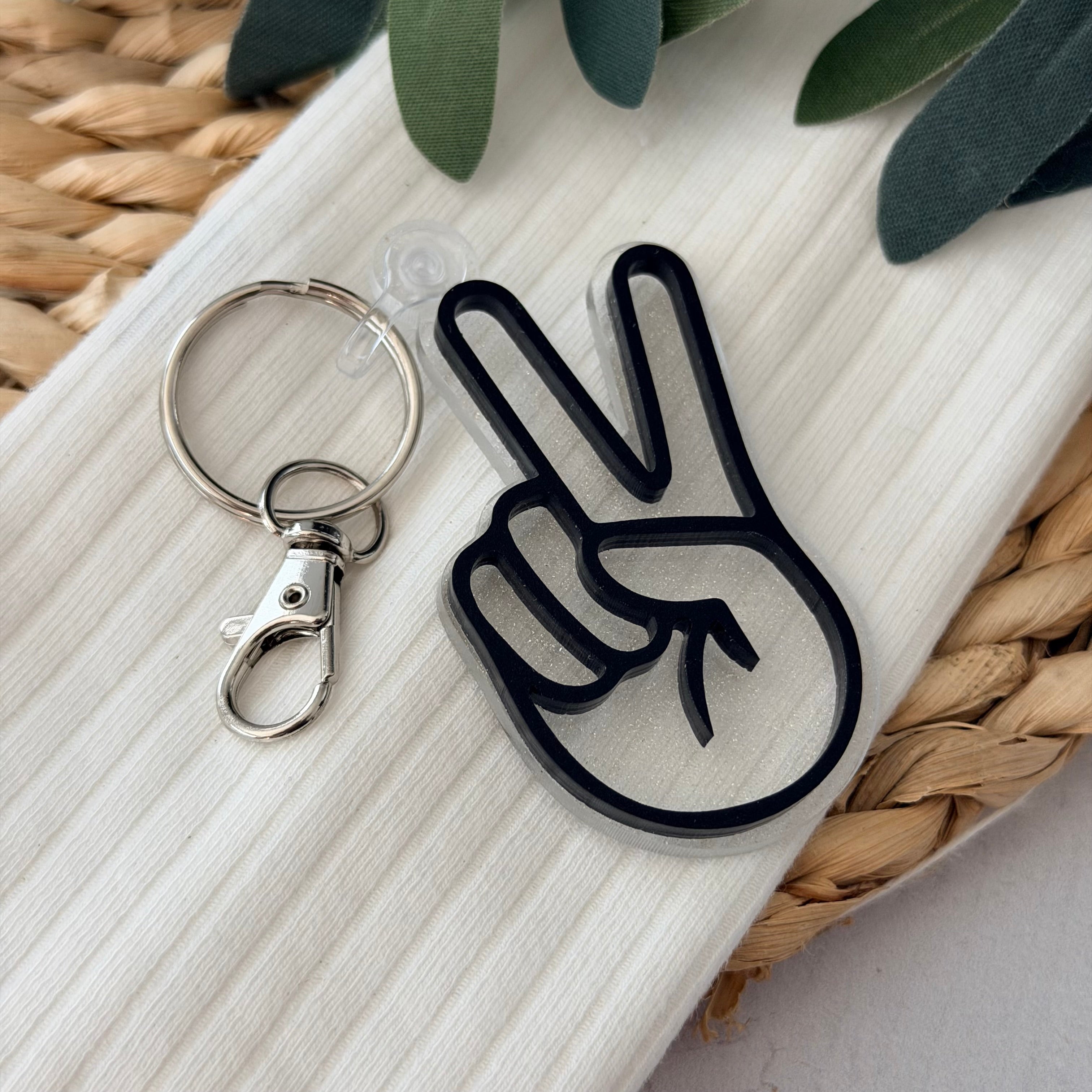 Peace Sign Keychain