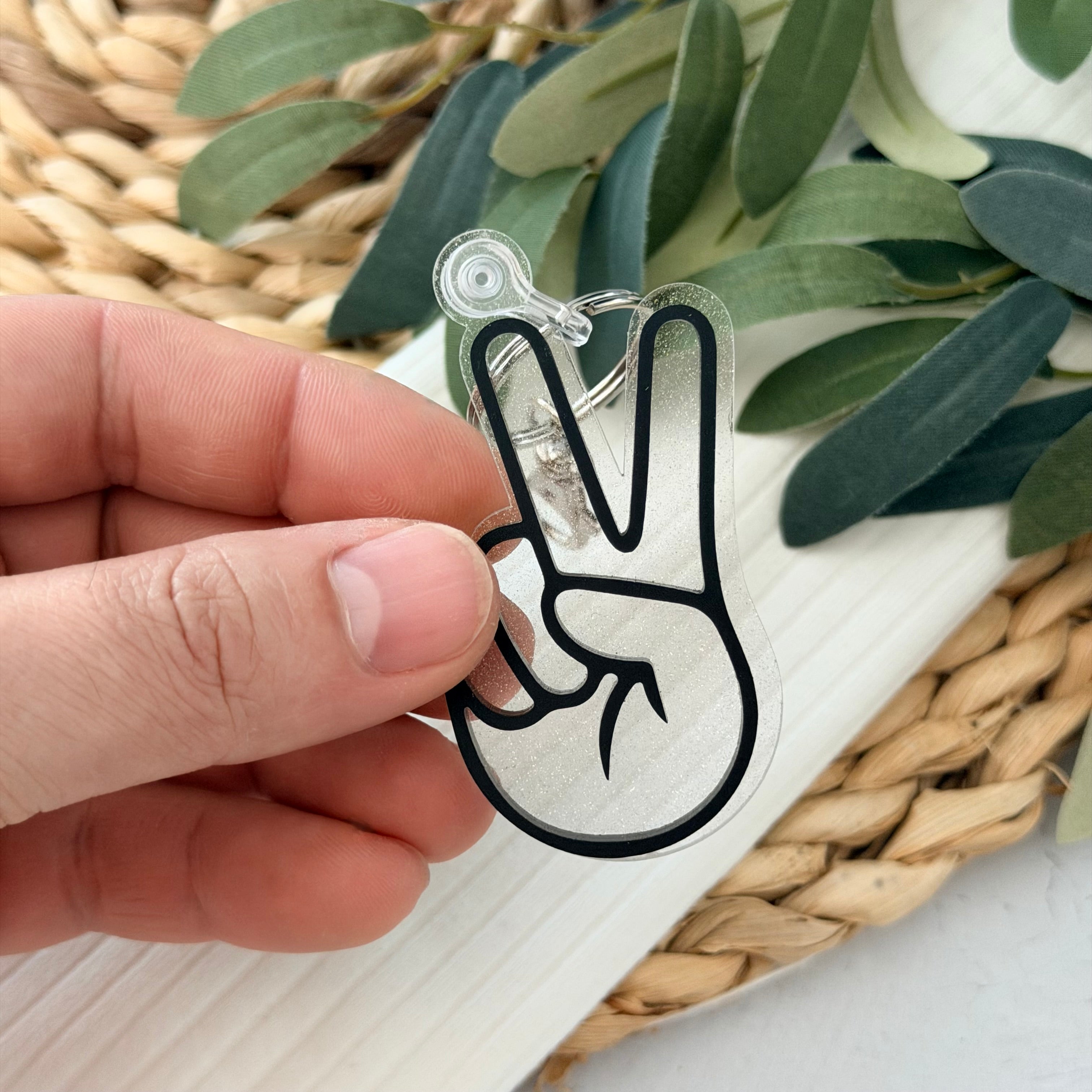 Peace Sign Keychain