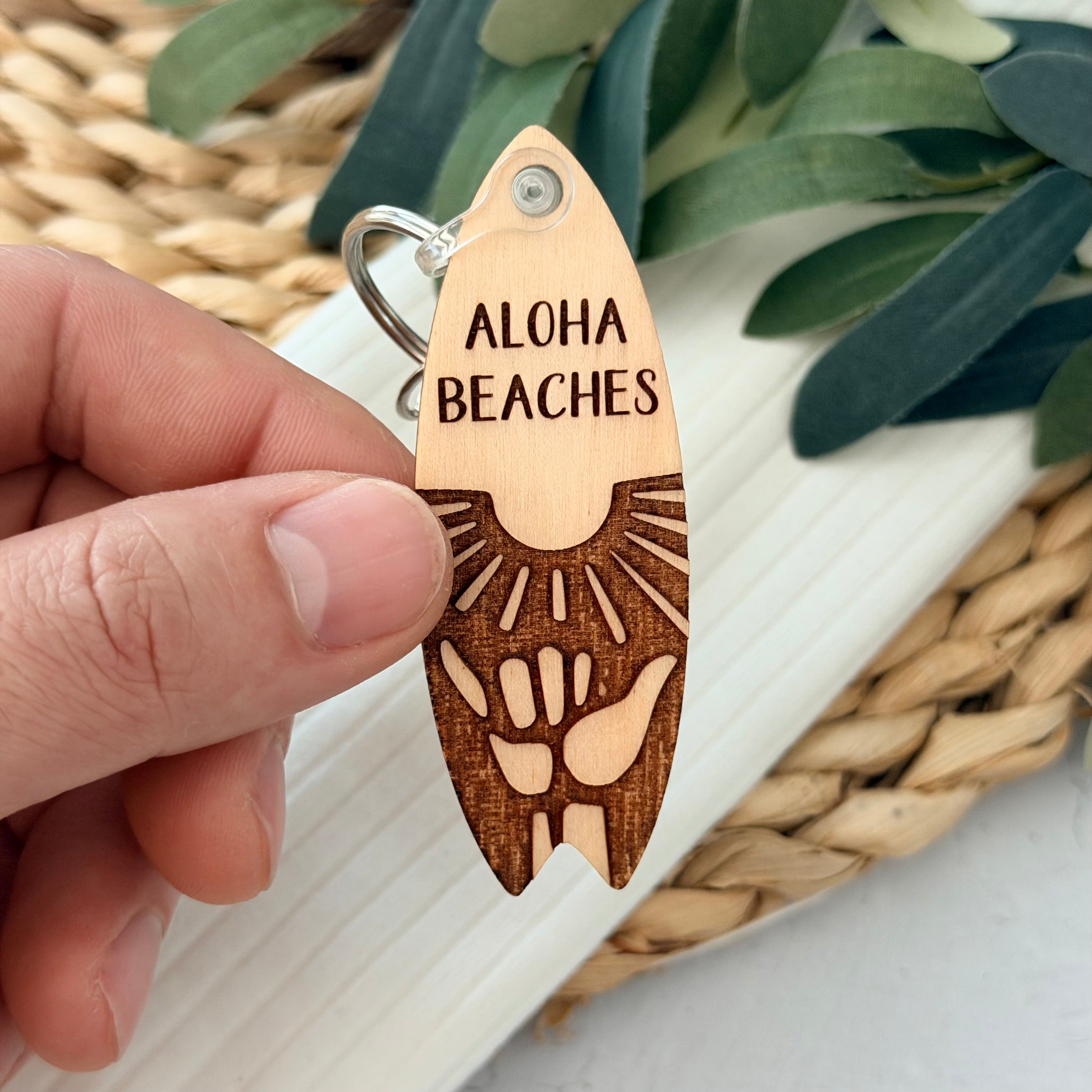 Aloha Beaches Keychain