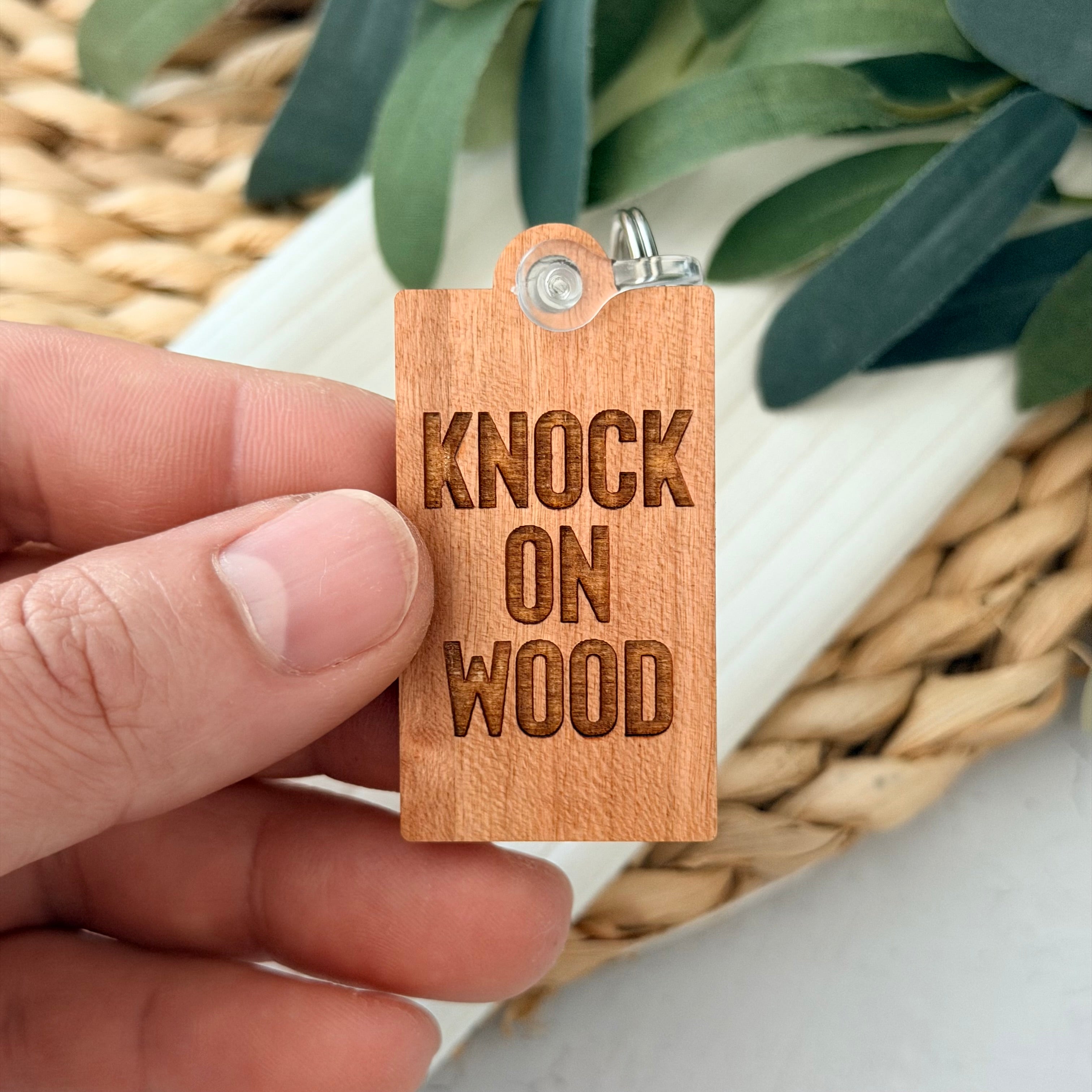 Knock On Wood Keychain