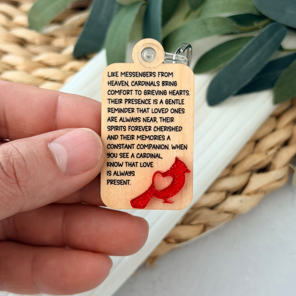 Cardinal Memorial Keychain