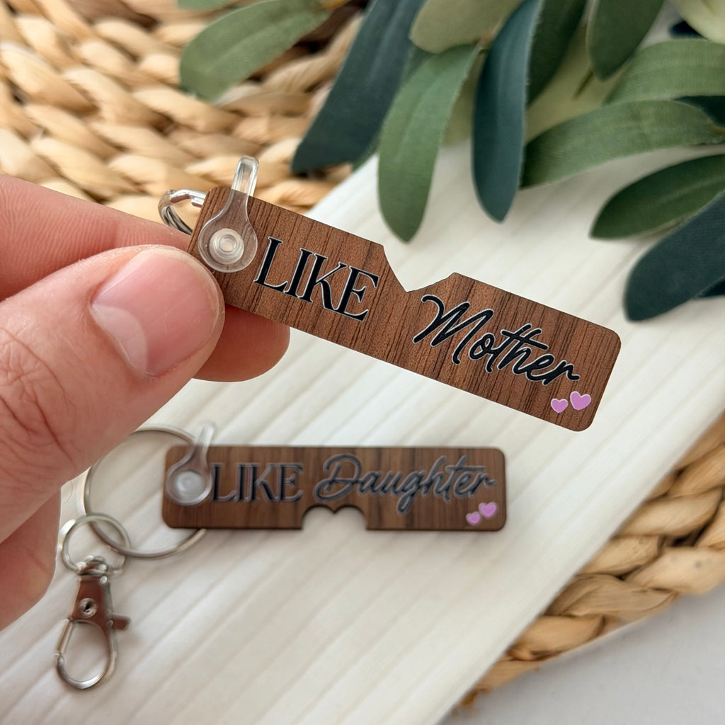 Like Mother Like Daughter Keychain Set