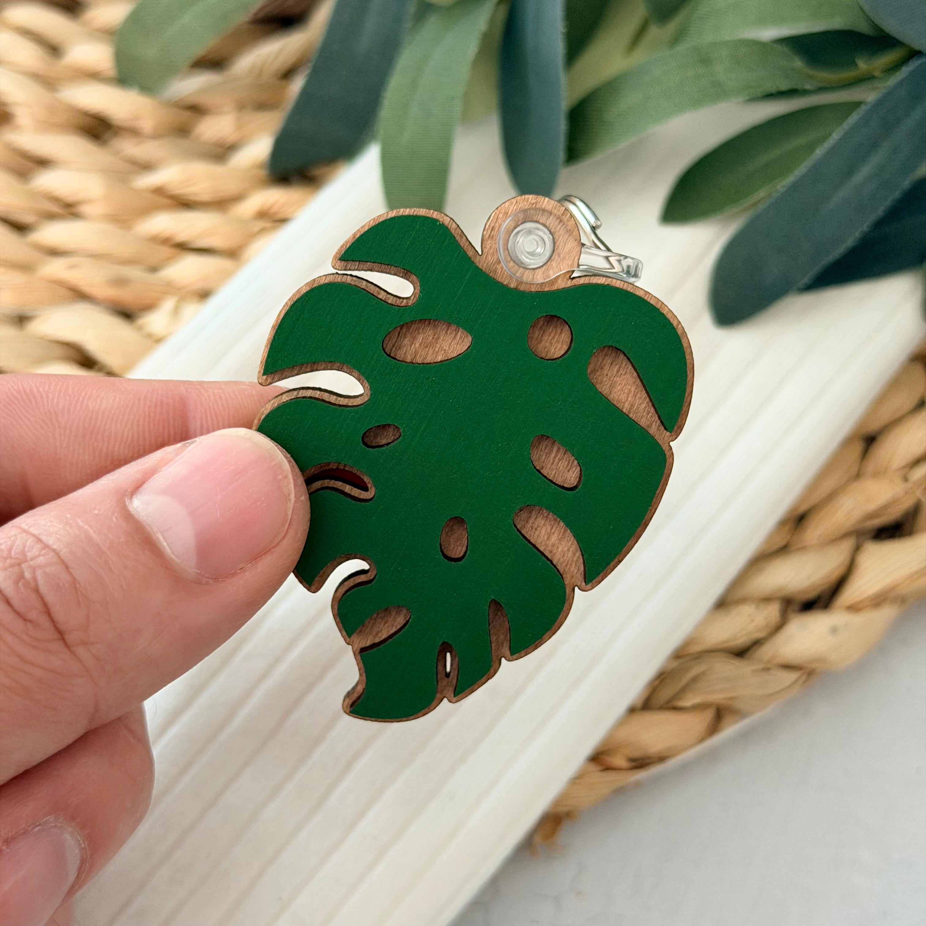 Monstera Leaf Keychain