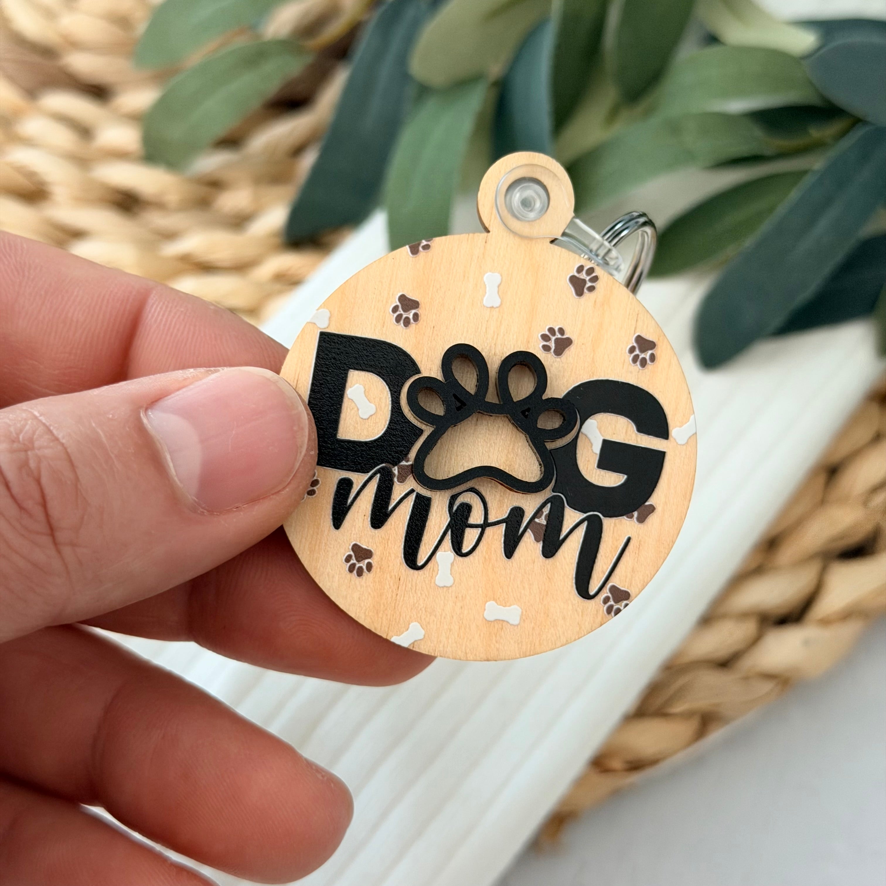 Dog Mom Keychain