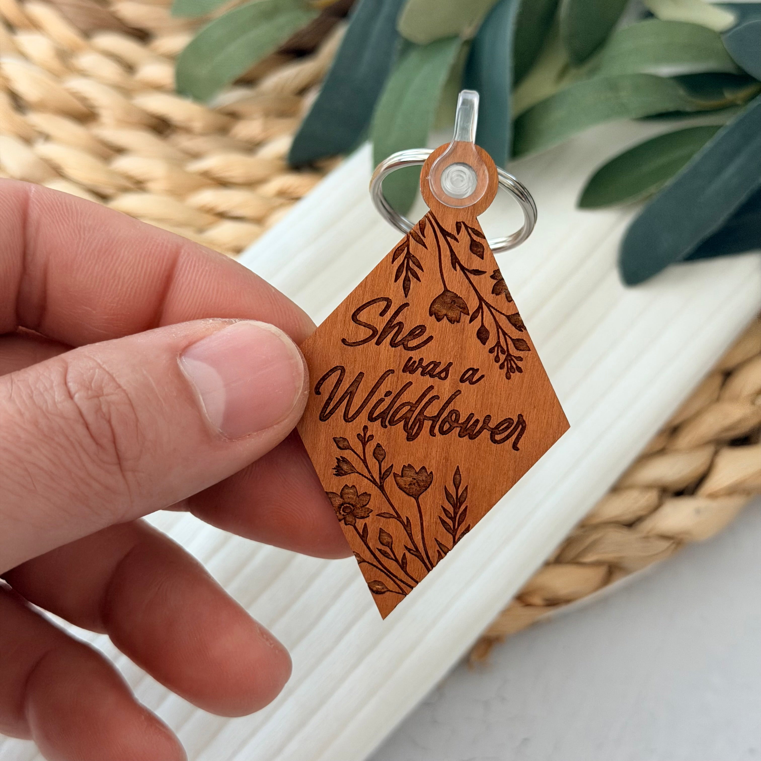 She Was A Wildflower Keychain