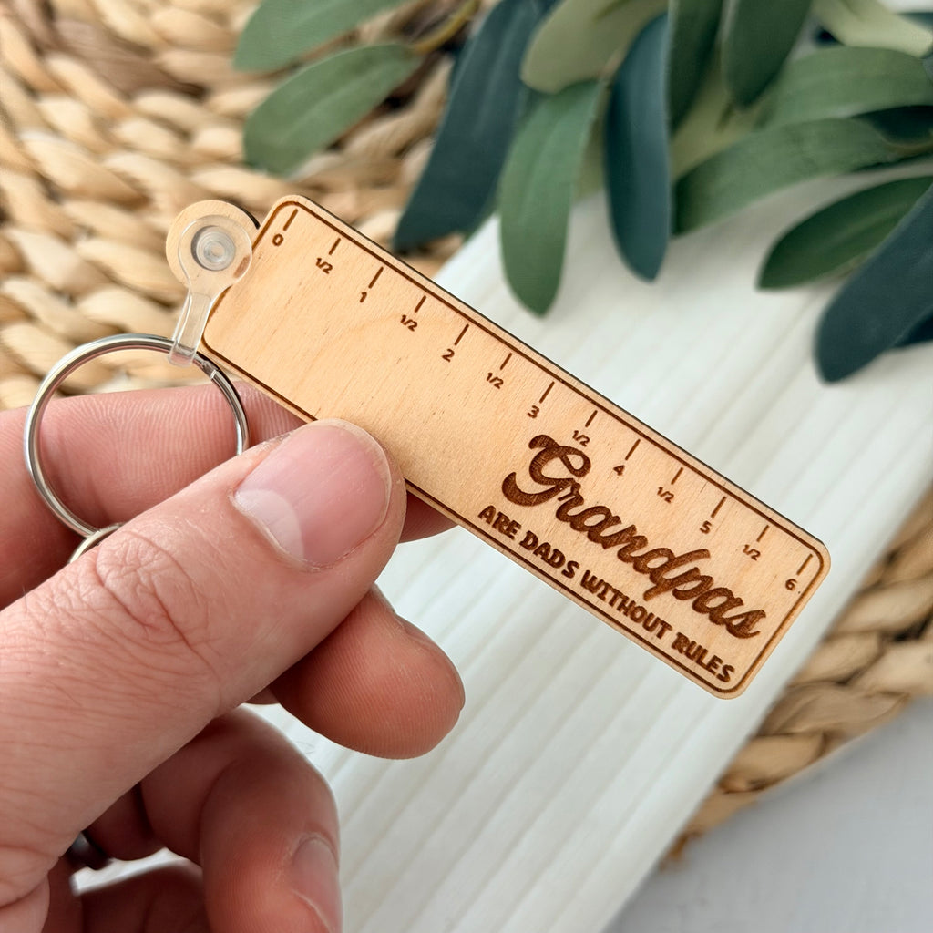 Grandpas Are Dads Without Rules Keychain