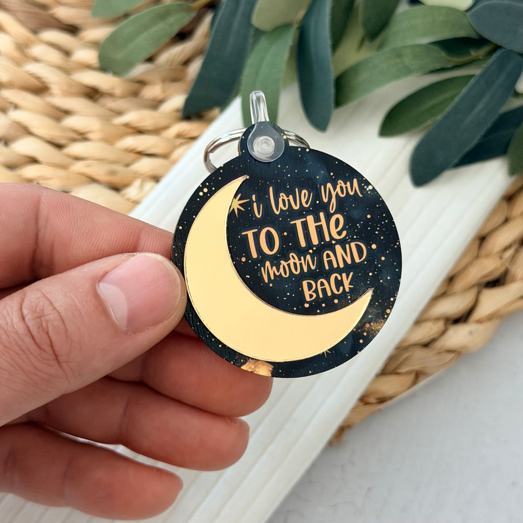 I Love You To The Moon And Back Keychain