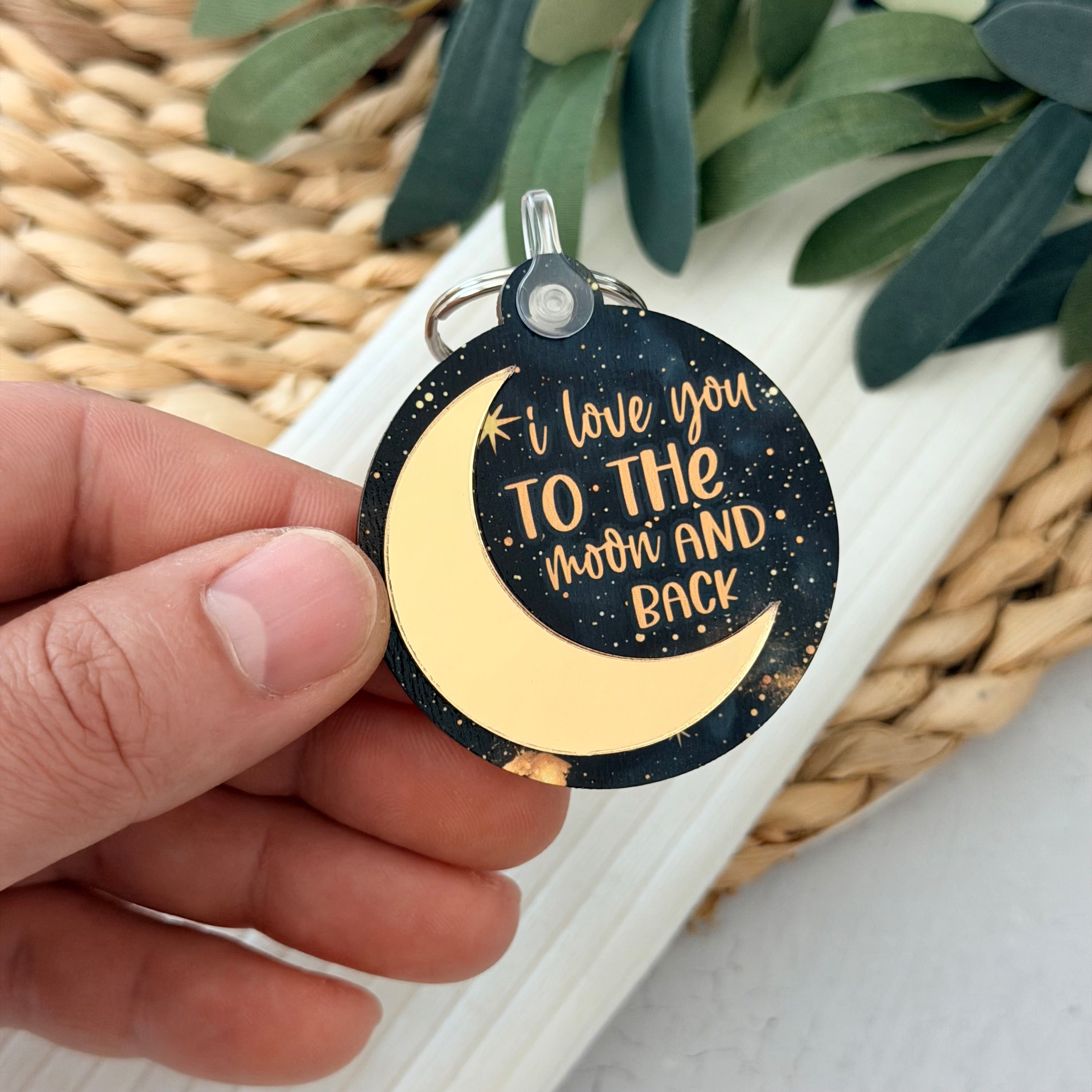 I Love You To The Moon And Back Keychain