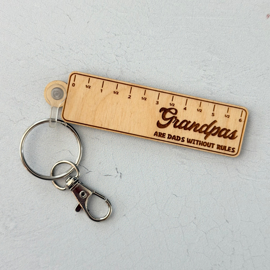 Grandpas Are Dads Without Rules Keychain