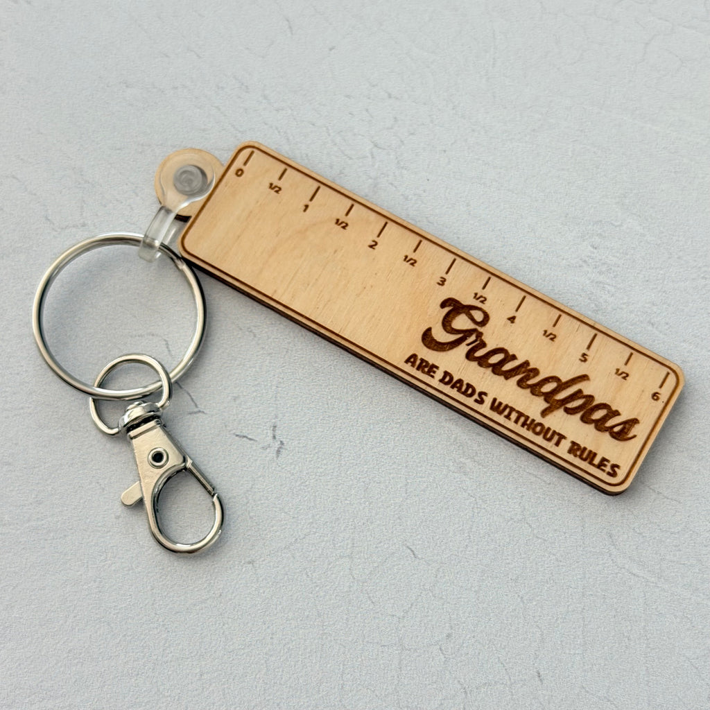 Grandpas Are Dads Without Rules Keychain