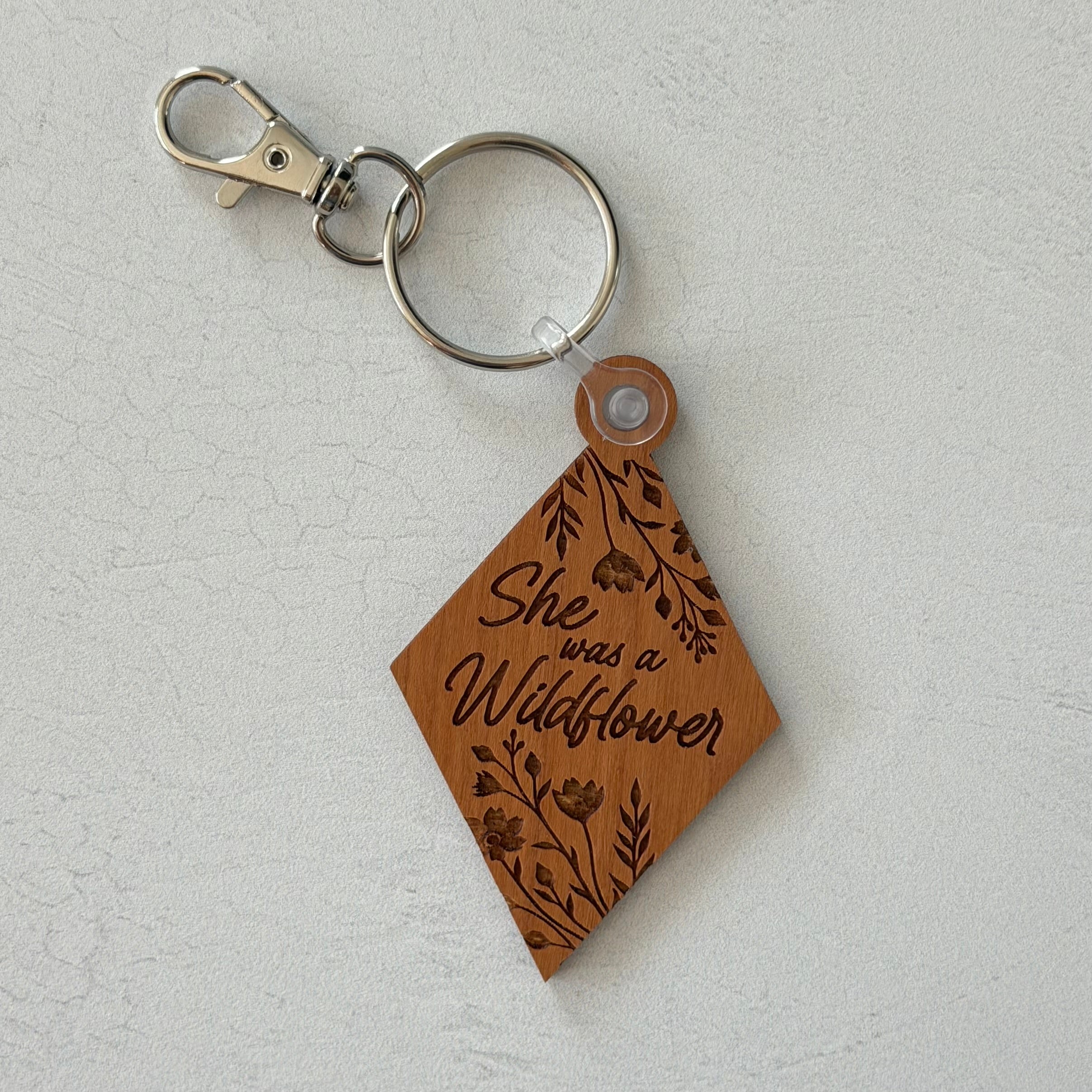 She Was A Wildflower Keychain