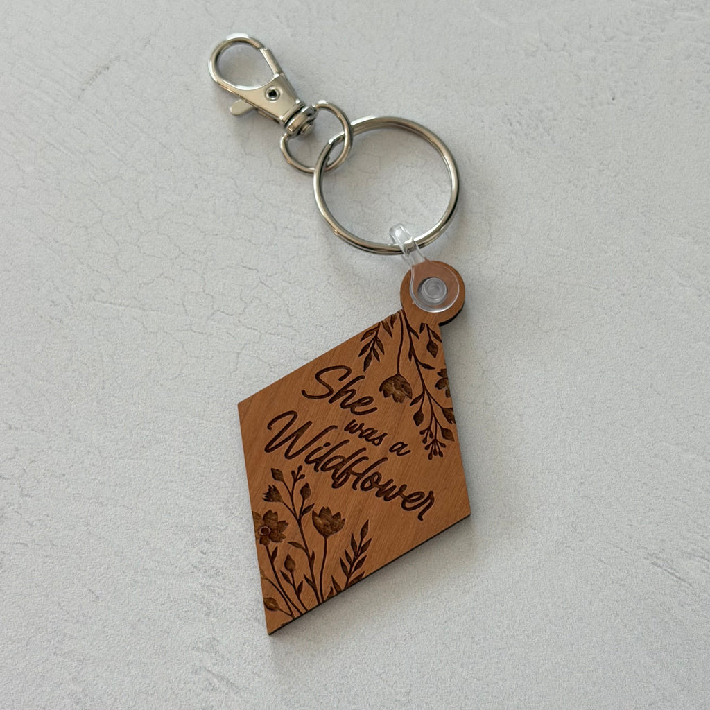She Was A Wildflower Keychain
