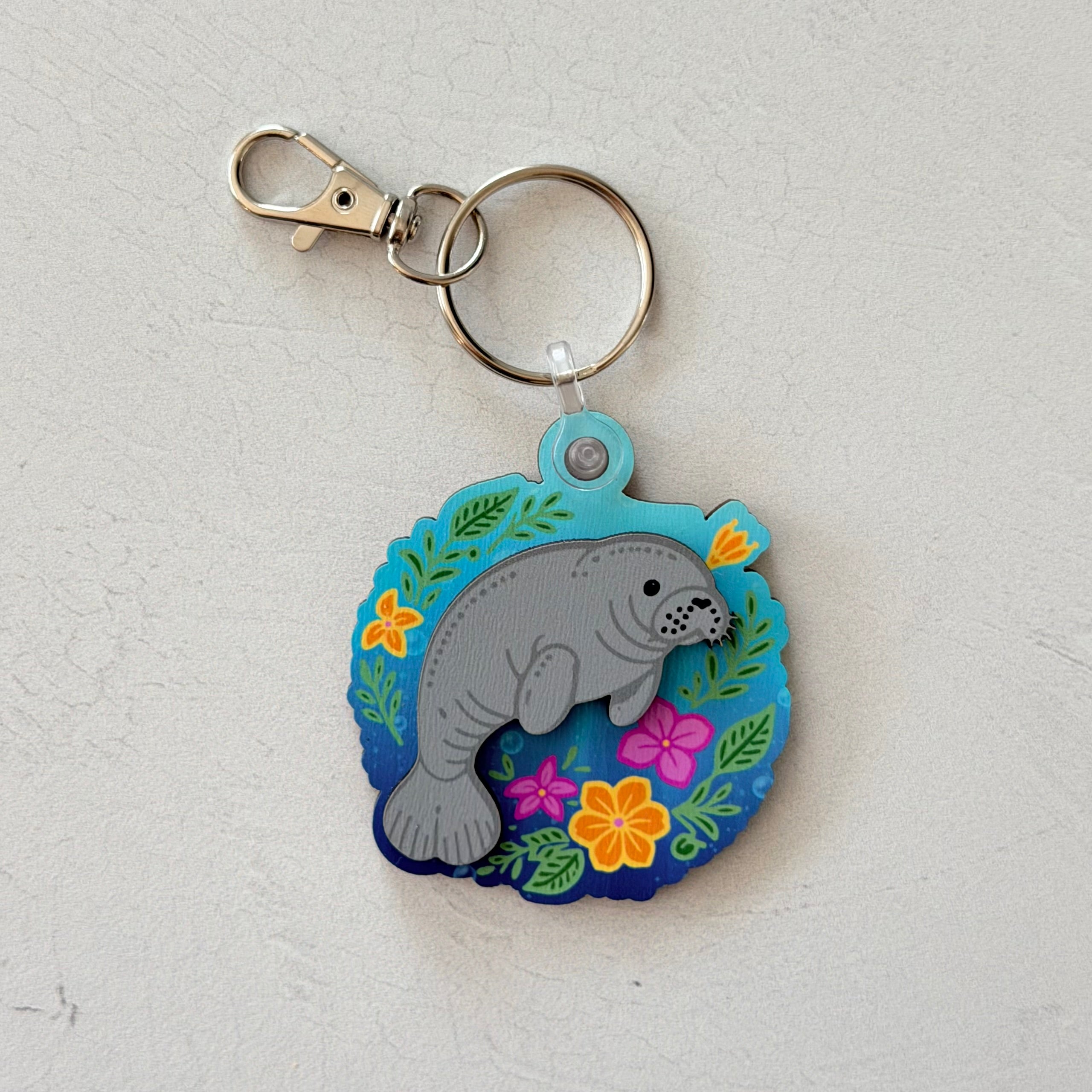 Manatee Keychain