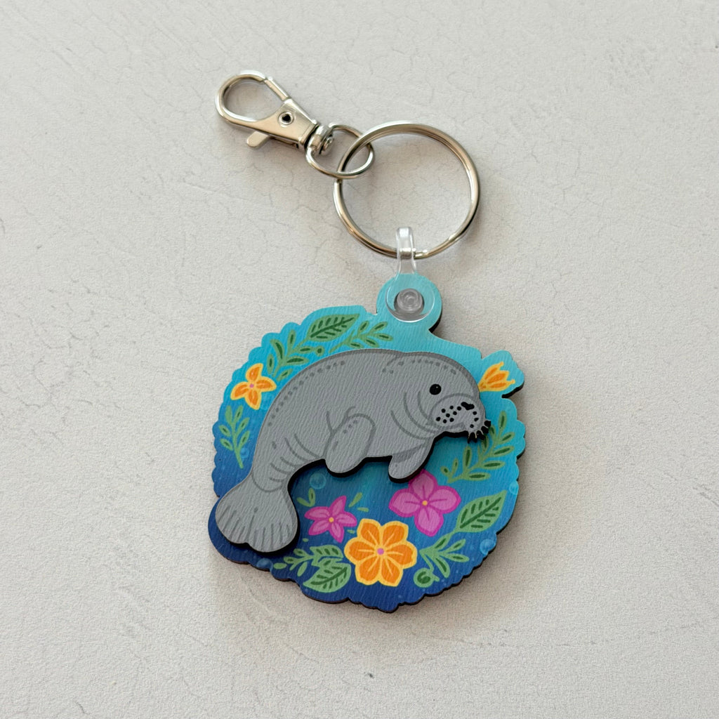 Manatee Keychain