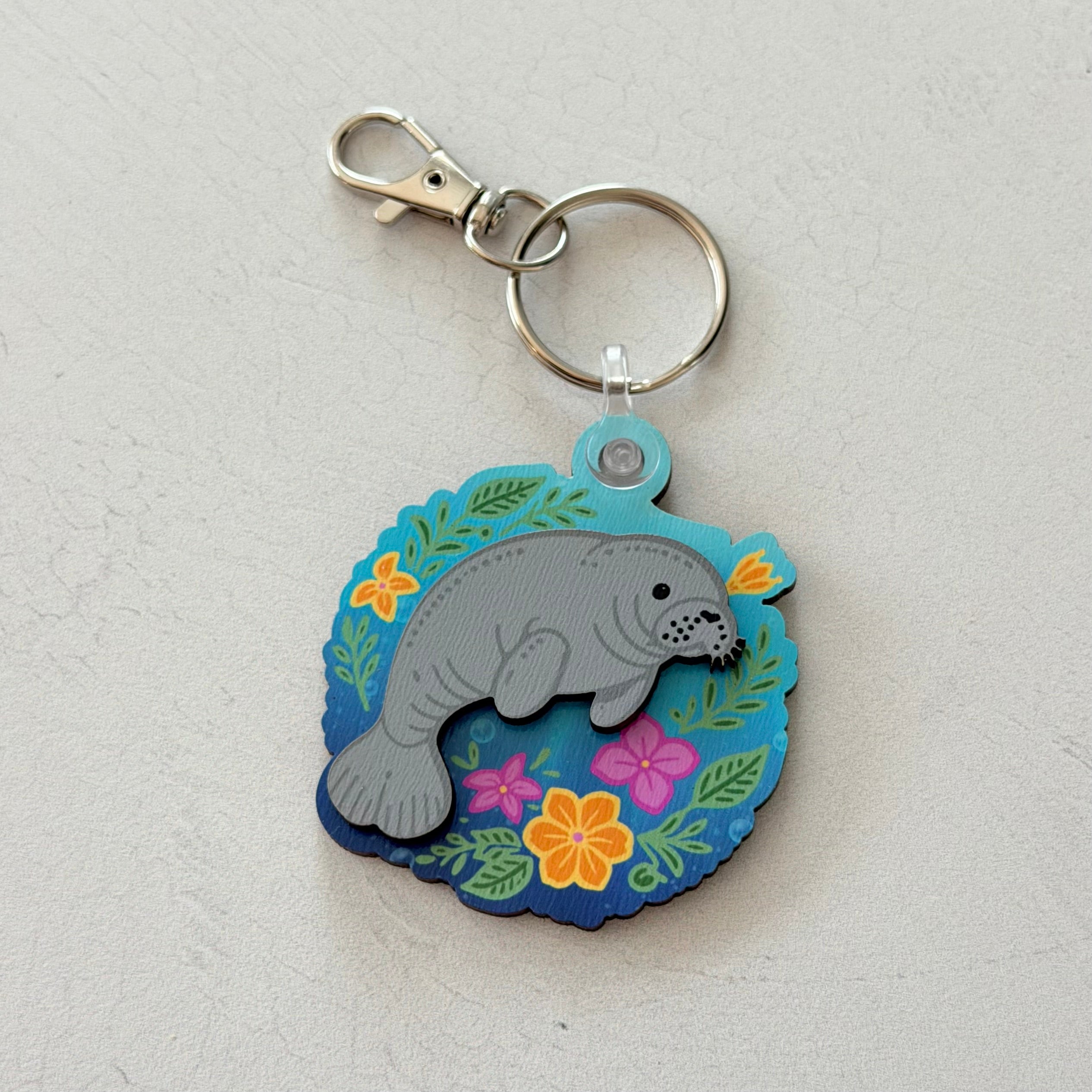 Manatee Keychain
