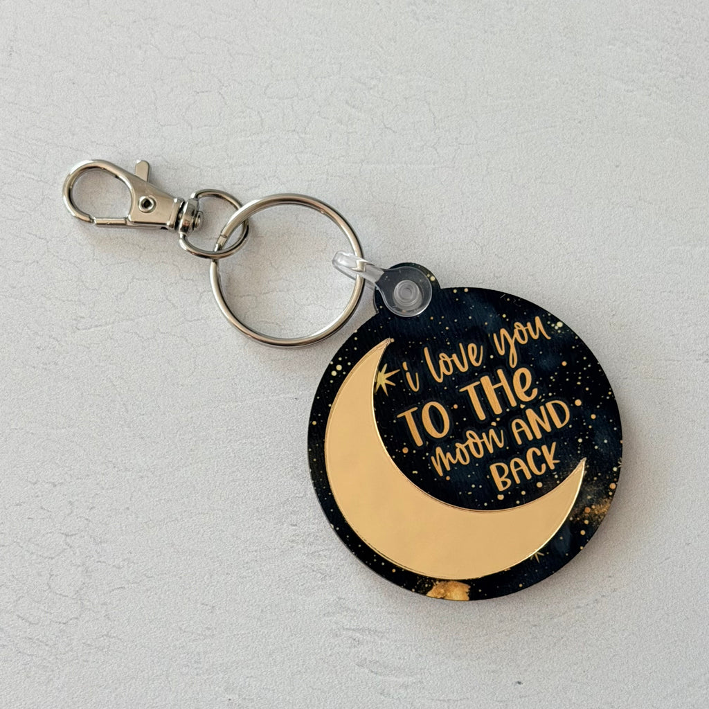 I Love You To The Moon And Back Keychain