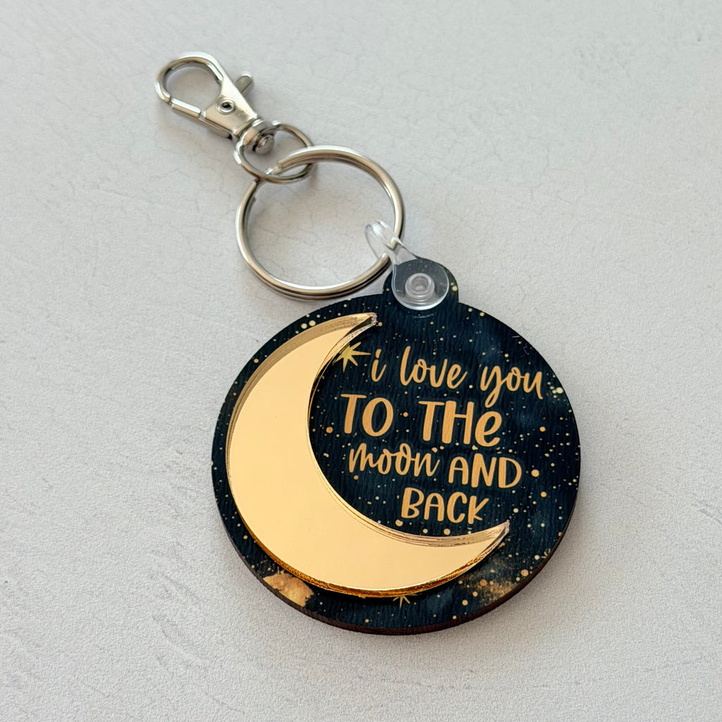I Love You To The Moon And Back Keychain