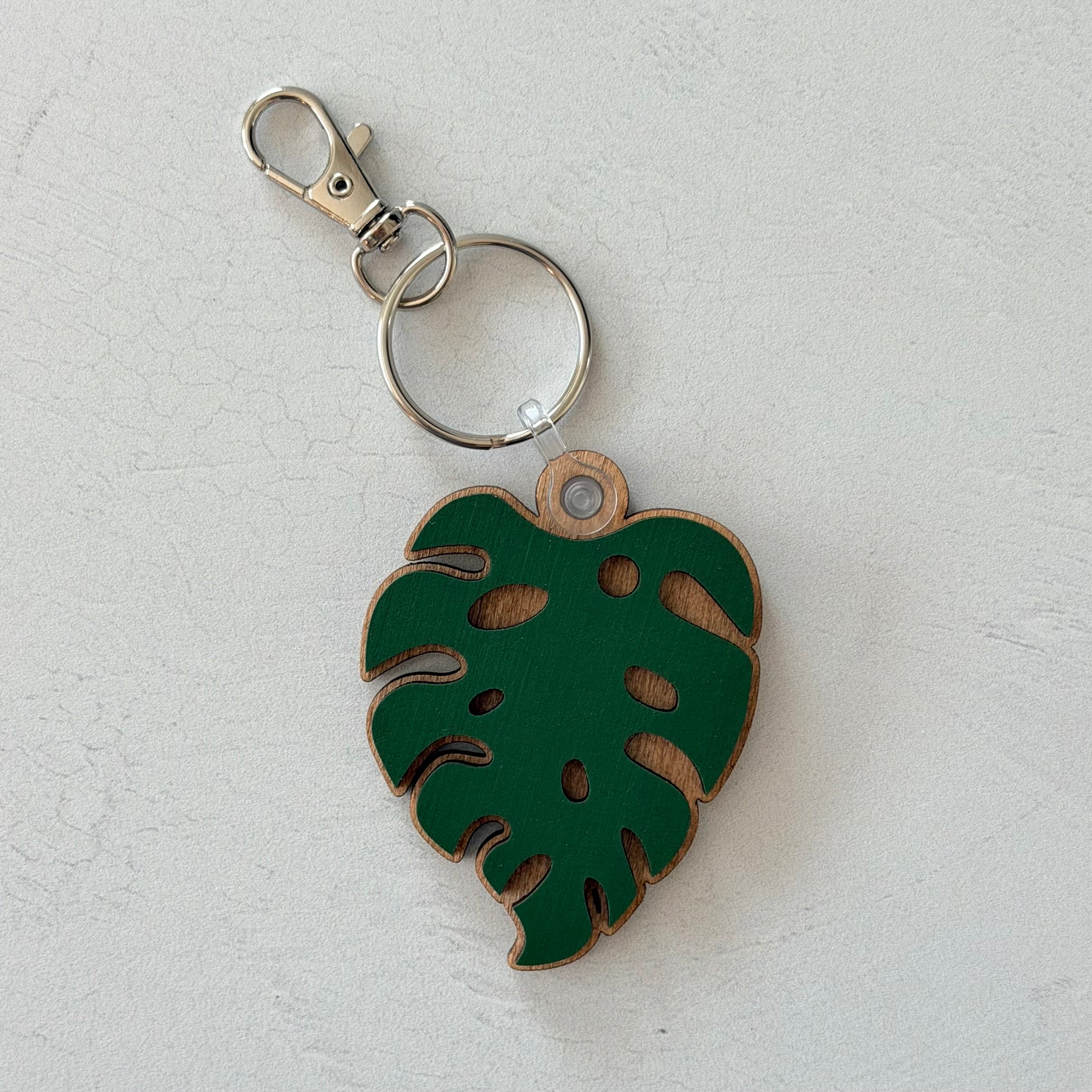 Monstera Leaf Keychain