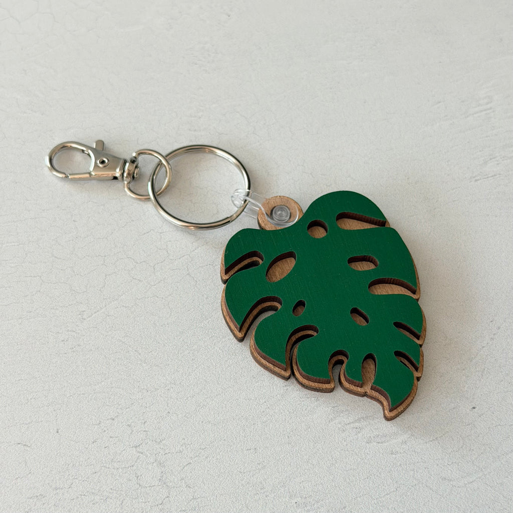 Monstera Leaf Keychain