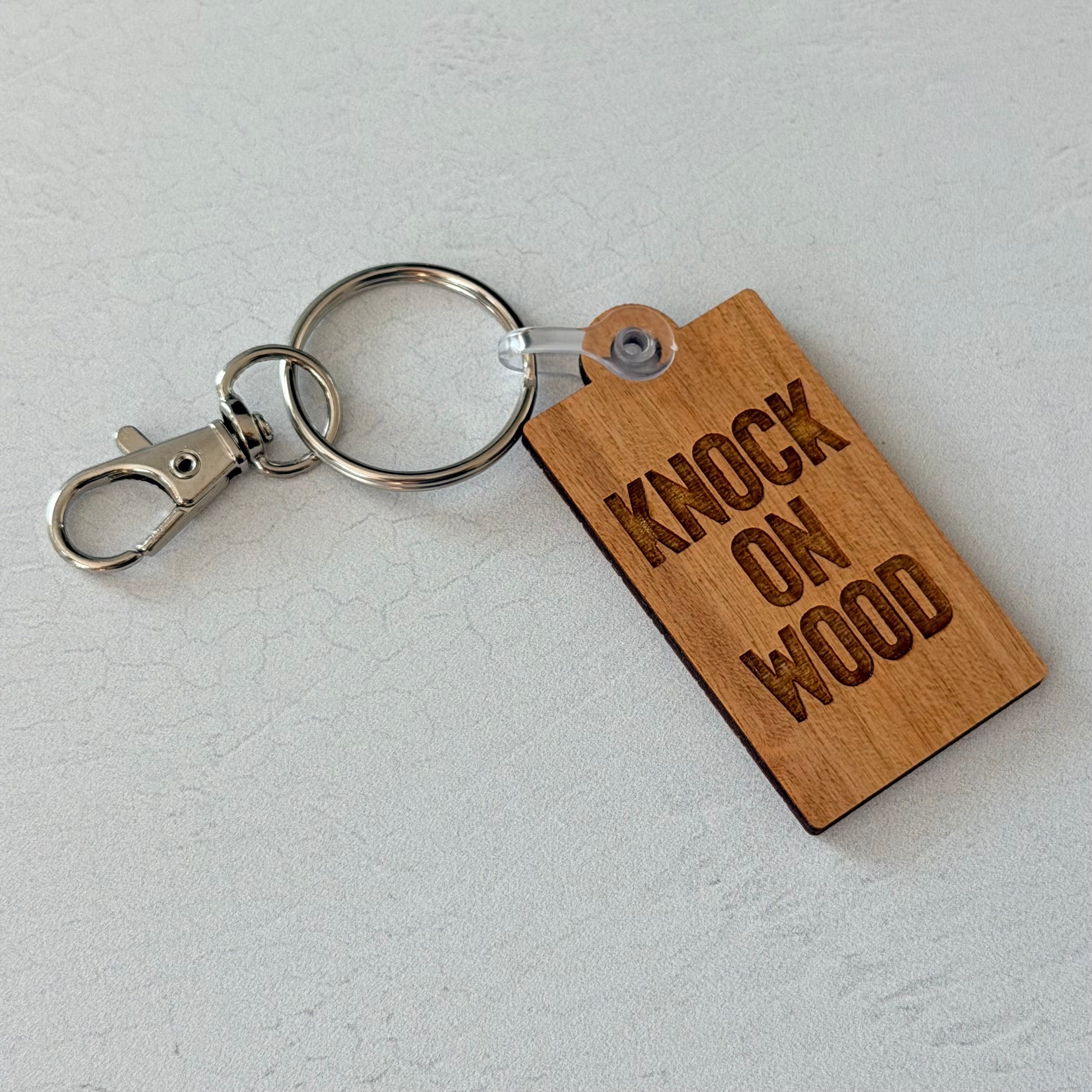 Knock On Wood Keychain