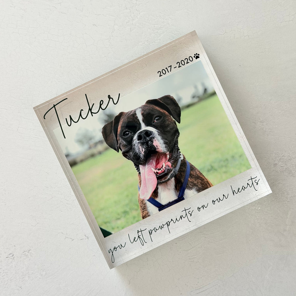 Pet Memorial Acrylic Photo Block
