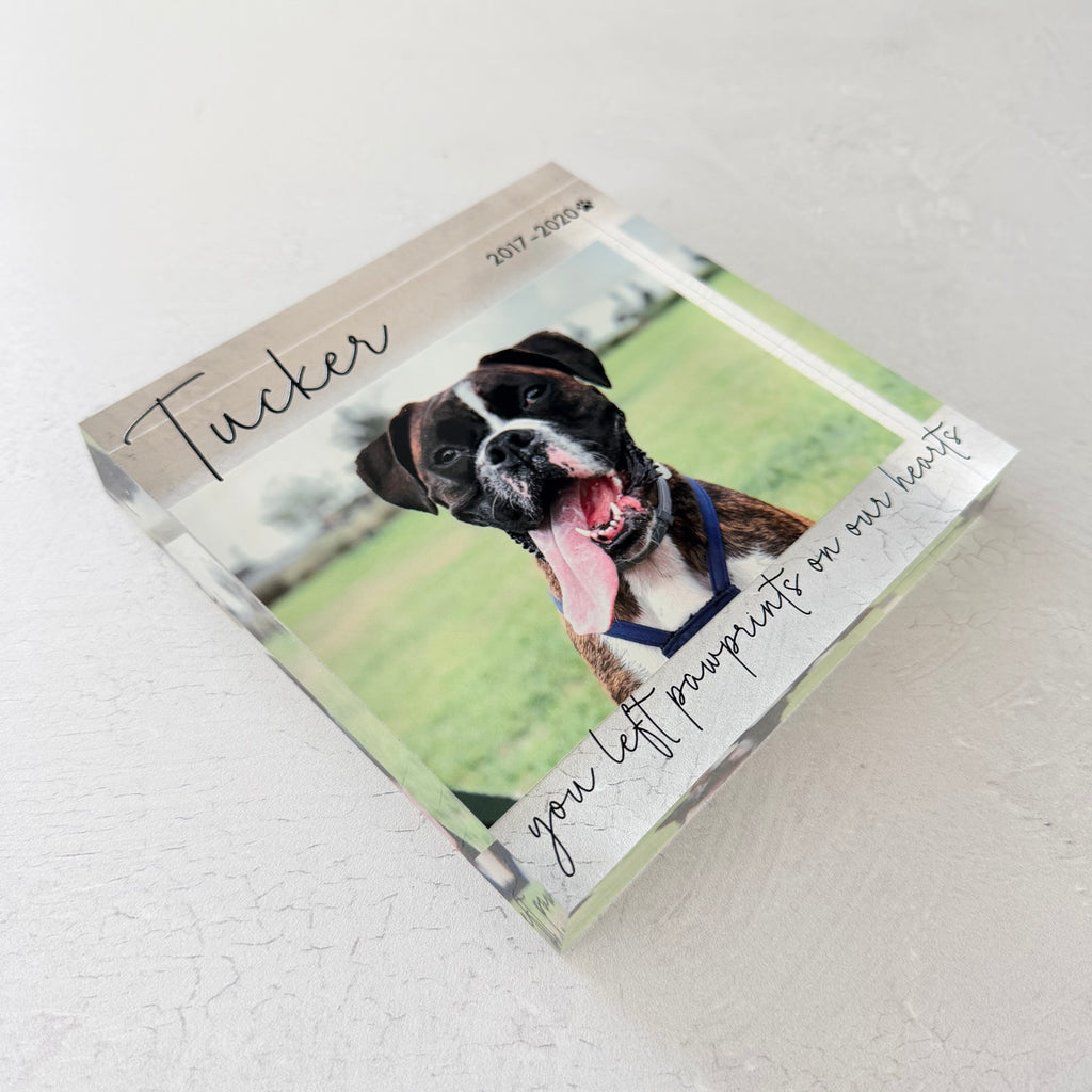 Pet Memorial Acrylic Photo Block