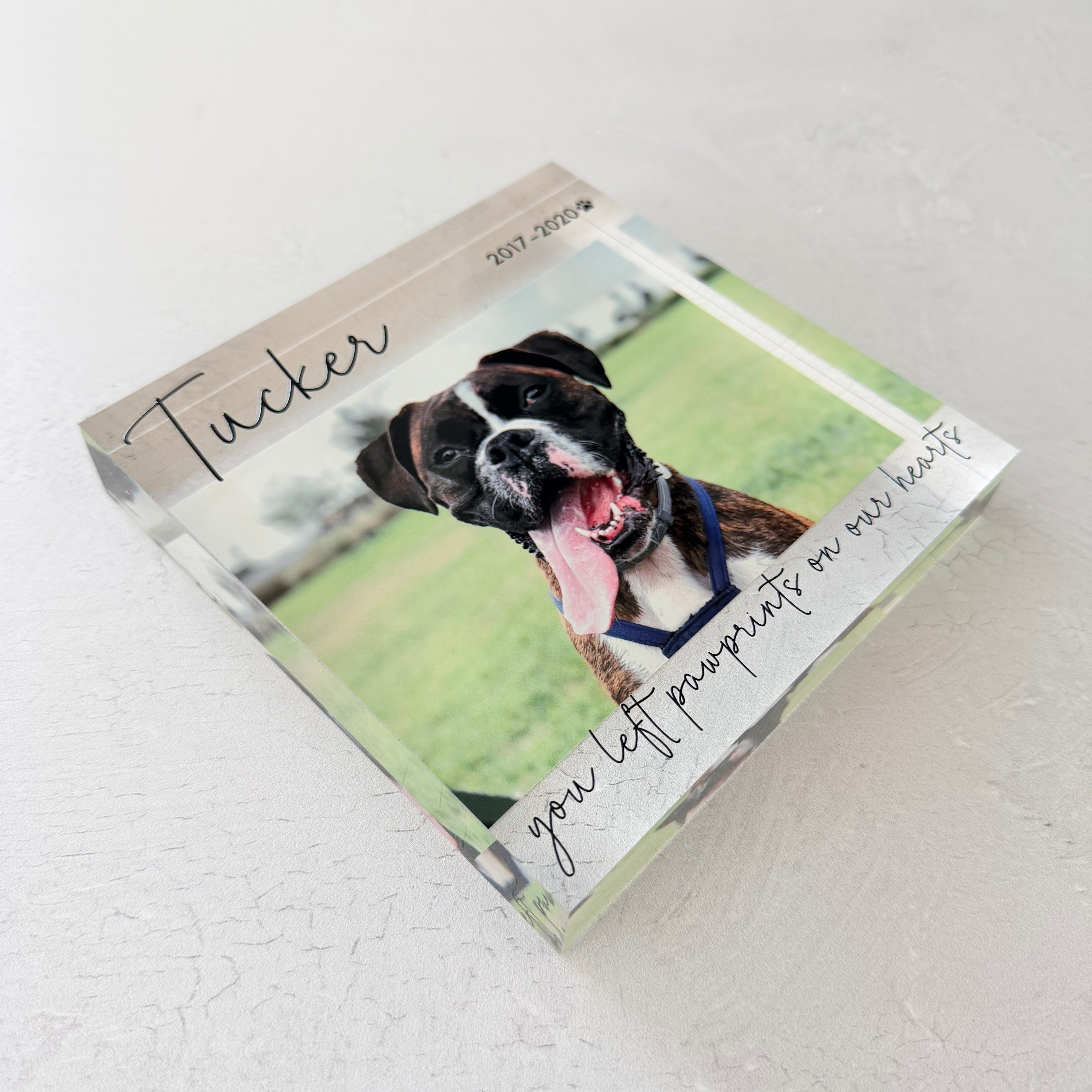 Pet Memorial Acrylic Photo Block