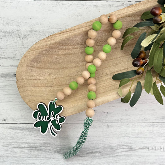 St. Patrick's Day Themed Wooden Bead Garland