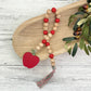 Apple Themed Wooden Bead Garland