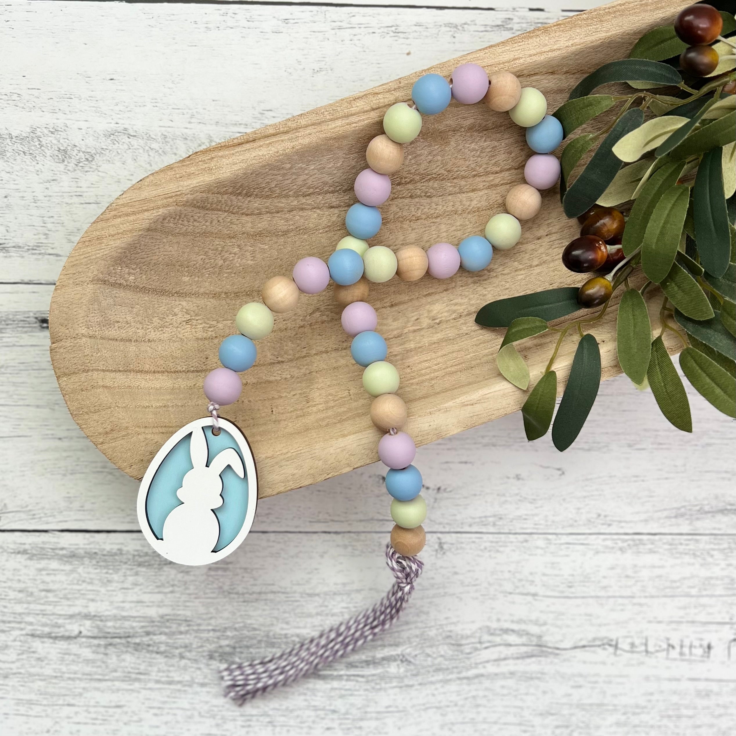 Easter Wooden Bead Garland
