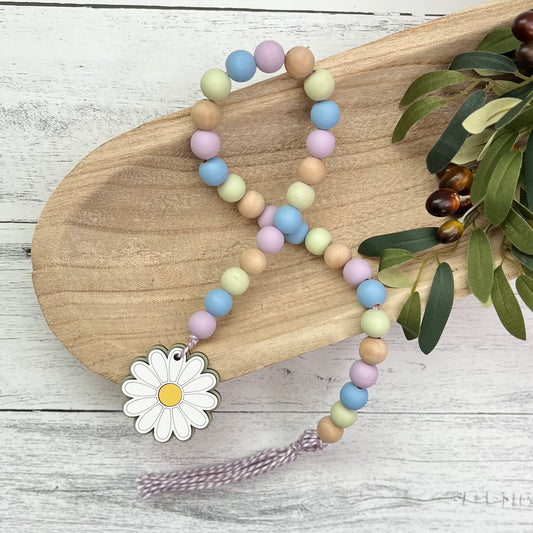 Spring Wooden Bead Garland