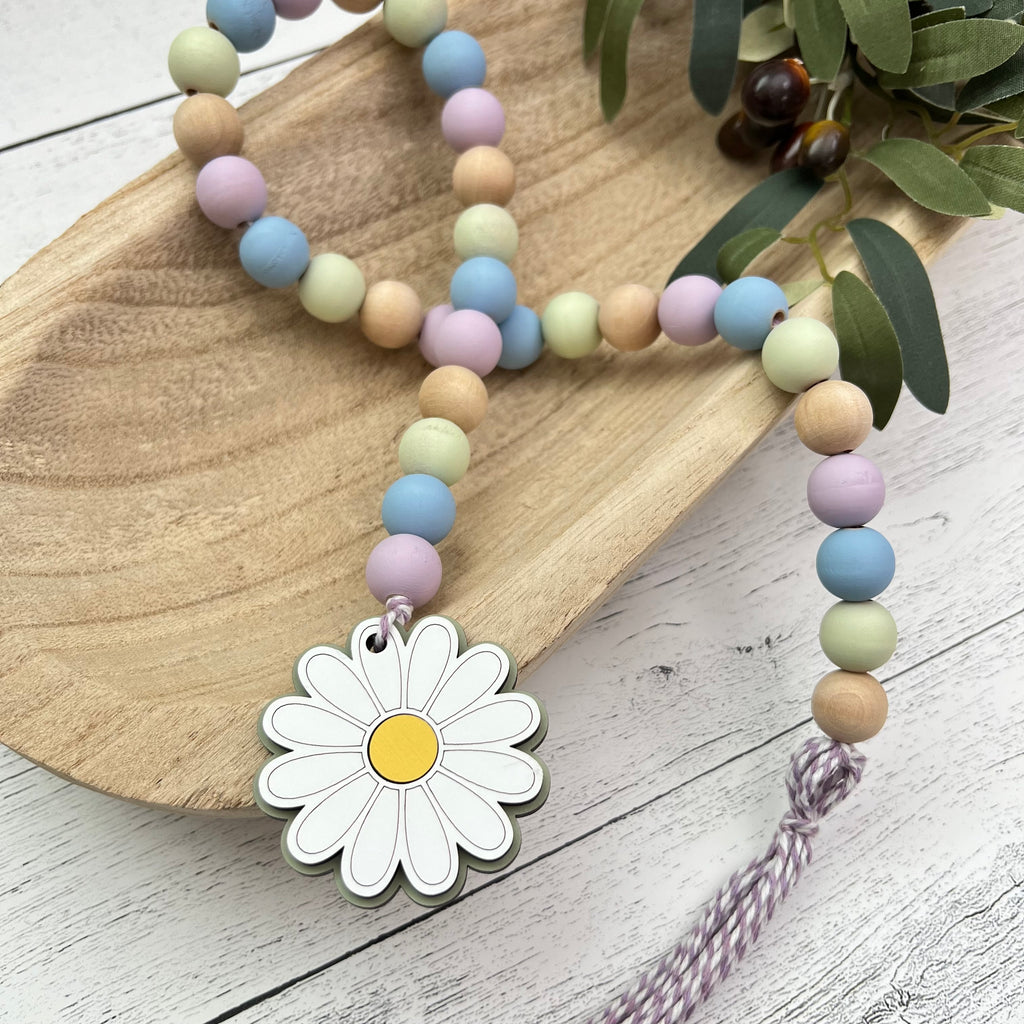 Spring Wooden Bead Garland
