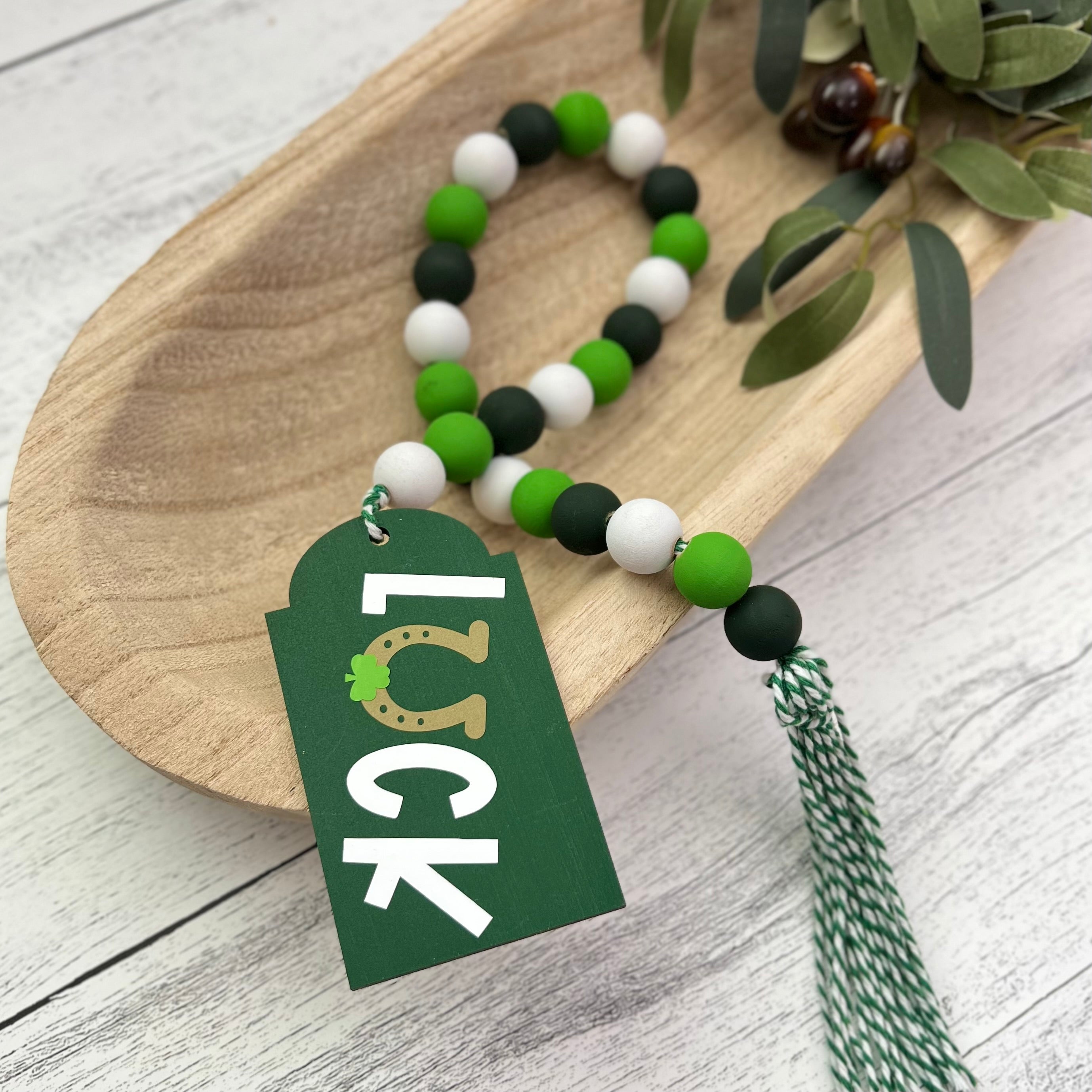 St. Patrick's Day Themed Wooden Bead Garland