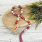 Gingerbread Themed Wooden Bead Garland