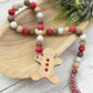 Gingerbread Themed Wooden Bead Garland