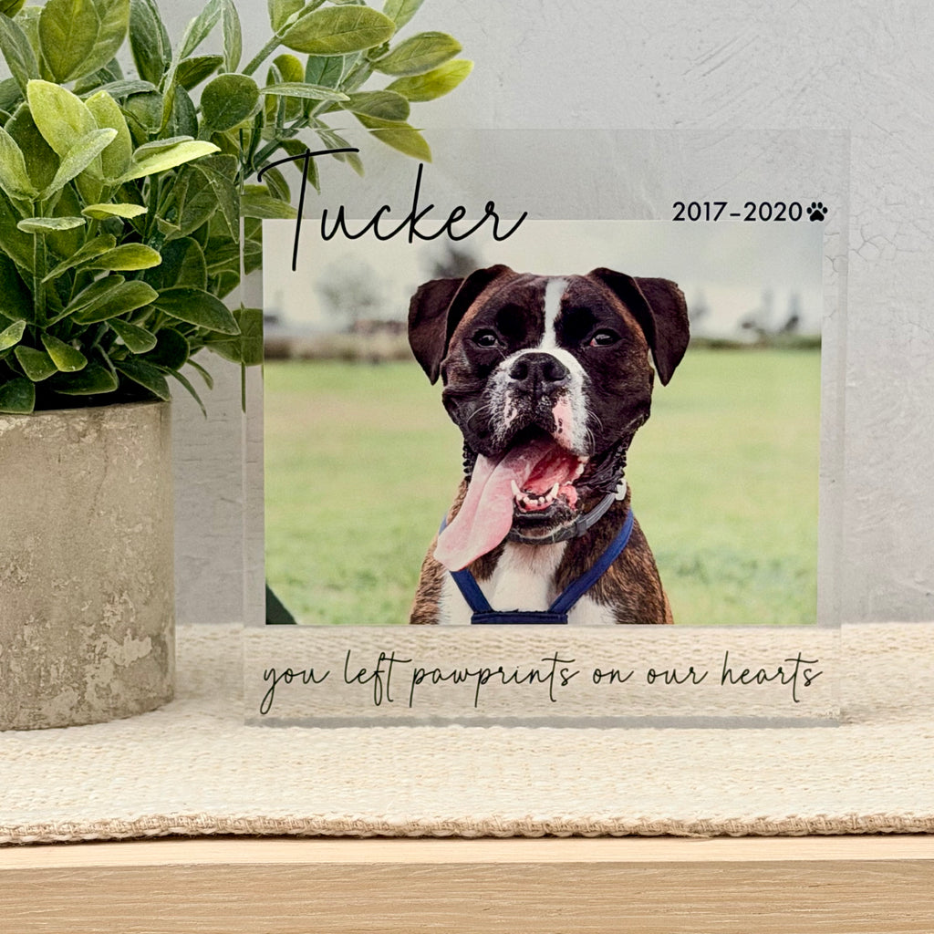 Pet Memorial Acrylic Photo Block