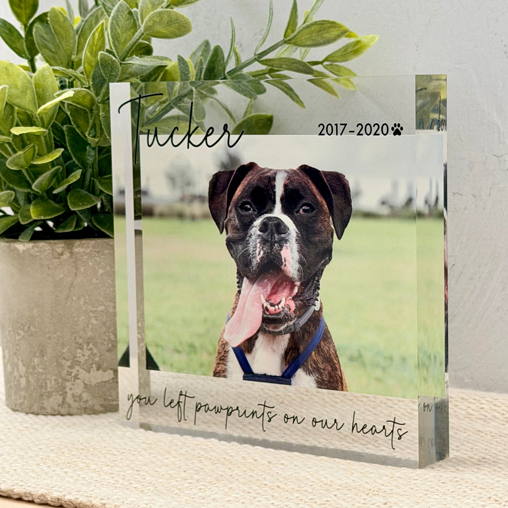 Pet Memorial Acrylic Photo Block