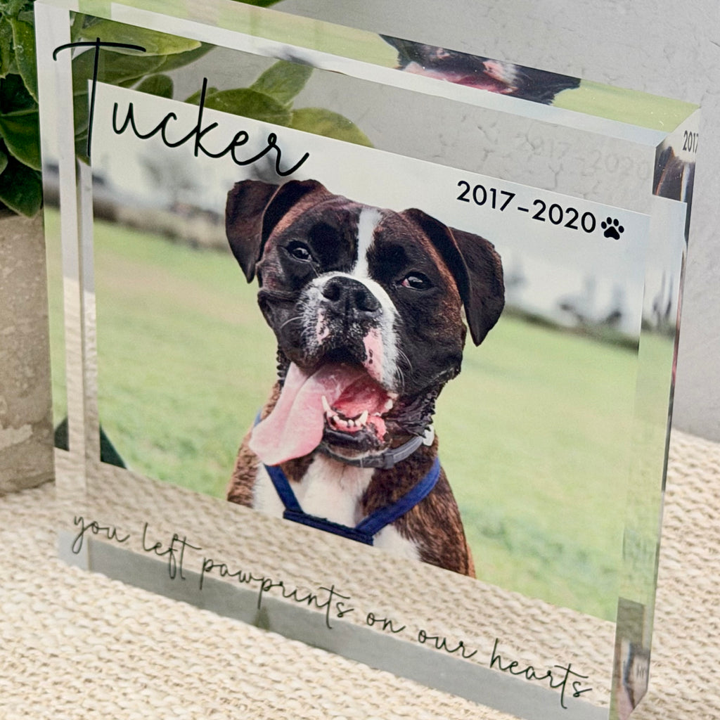 Pet Memorial Acrylic Photo Block