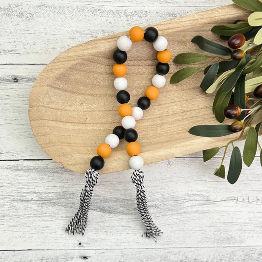 Halloween Themed Wooden Bead Garland