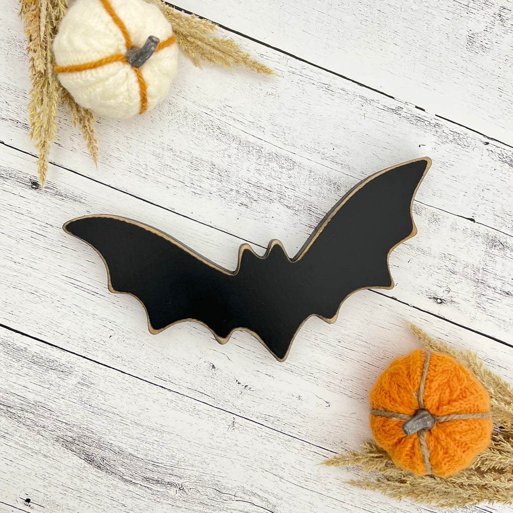 Chunky Wooden Bat Shelf Sitter