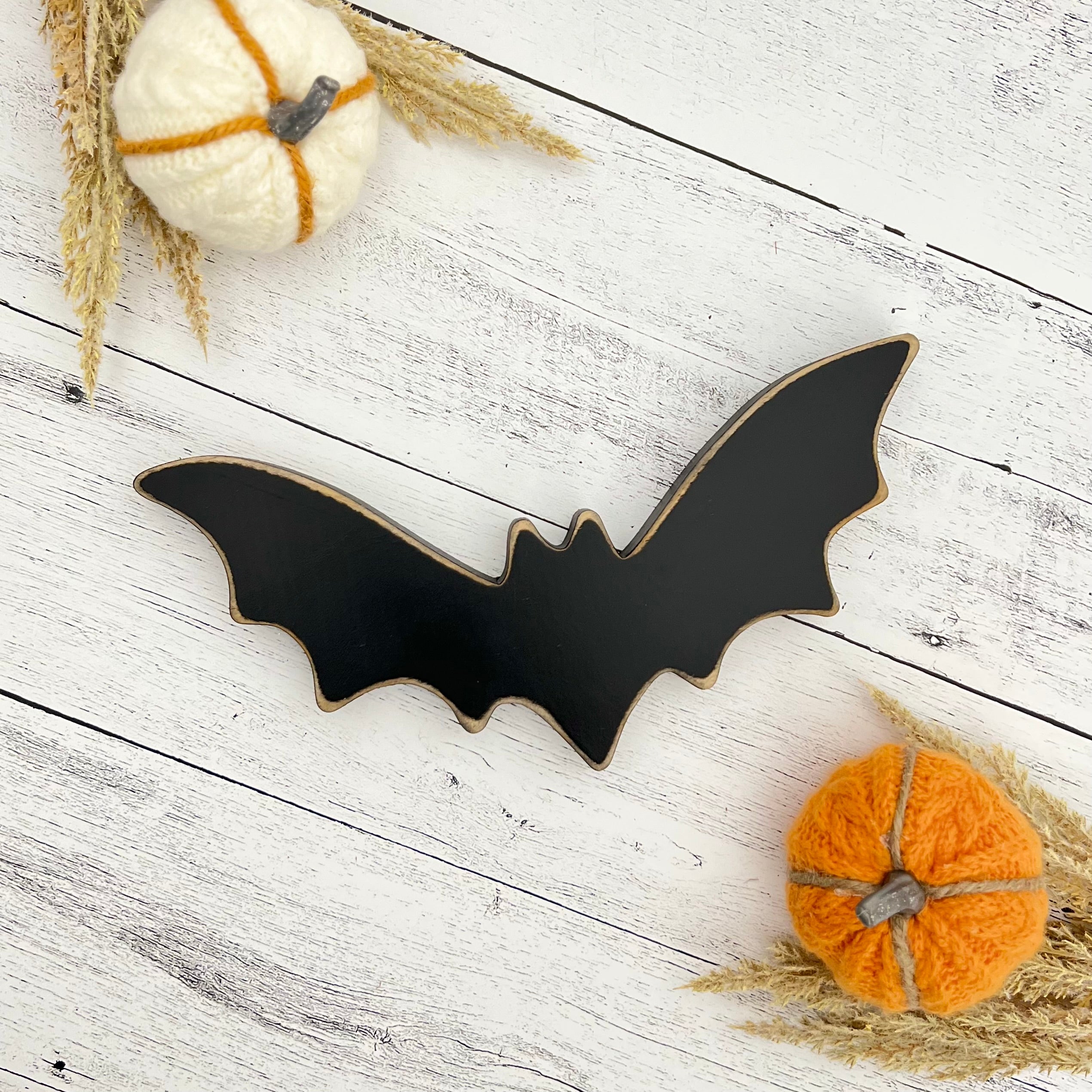 Chunky Wooden Bat Shelf Sitter