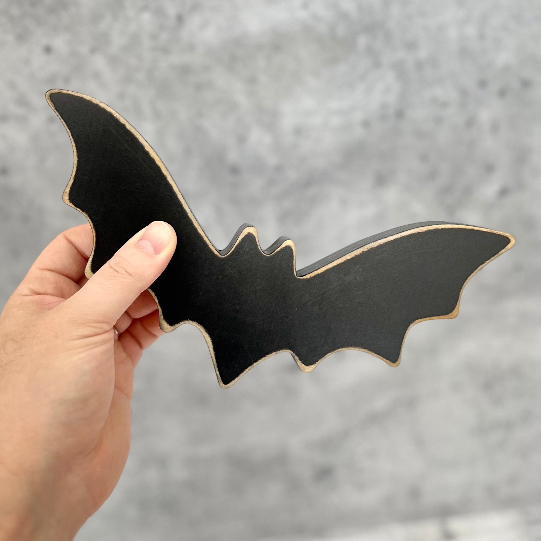 Chunky Wooden Bat Shelf Sitter