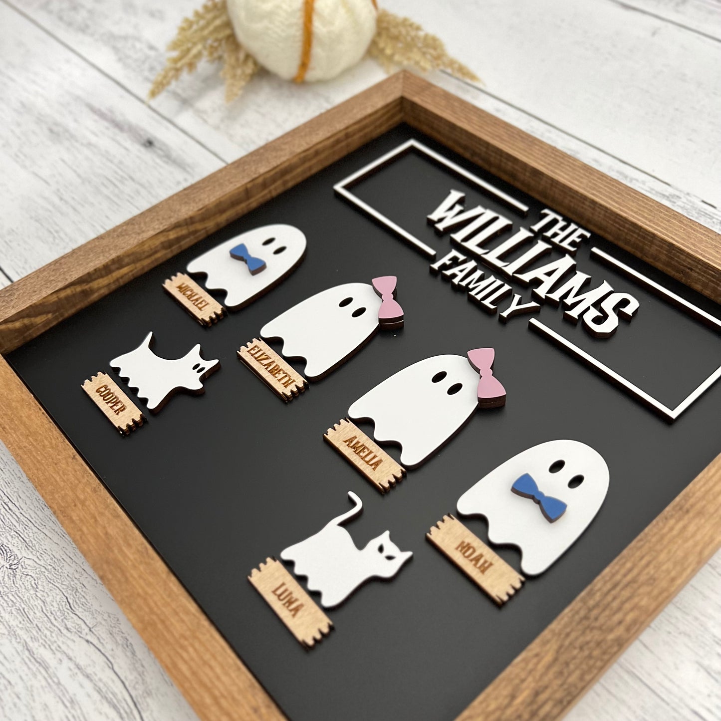 Personalized Halloween Ghost Family Sign