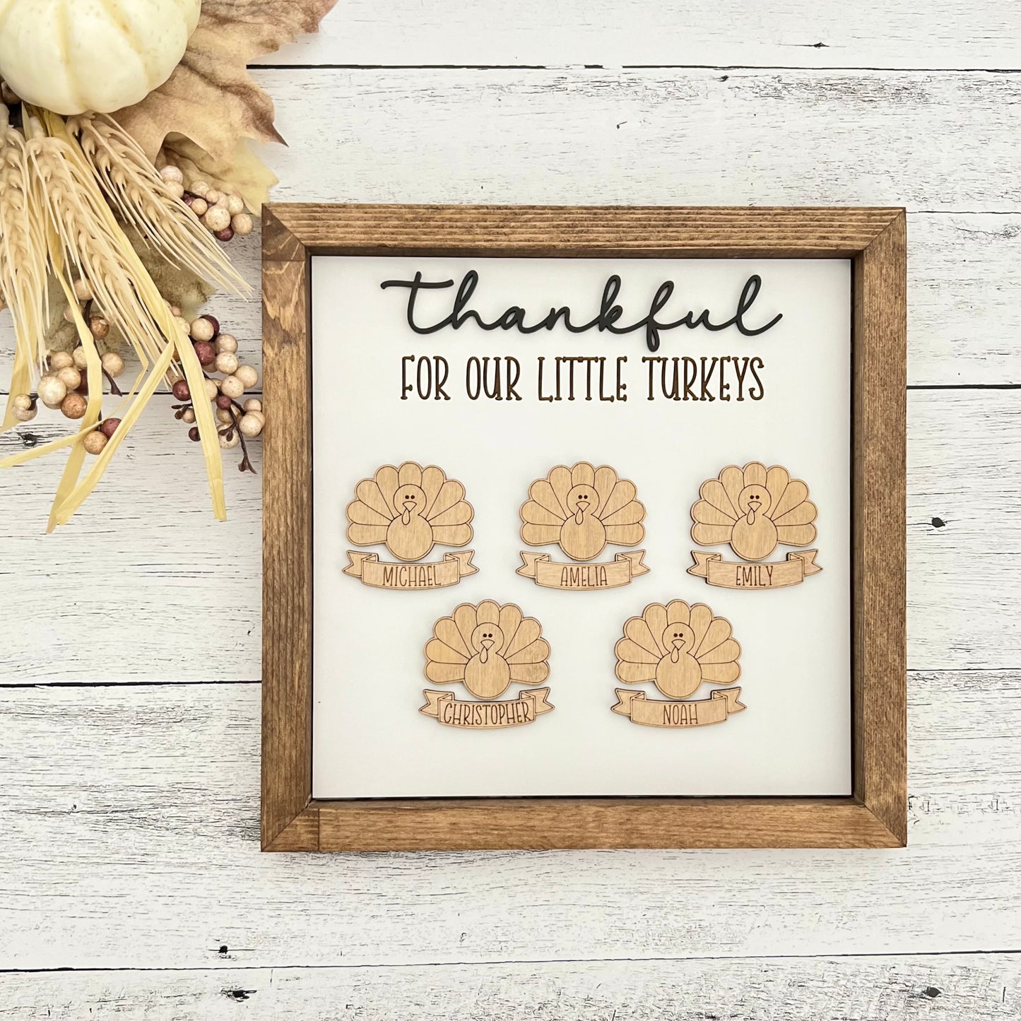 Personalized Fall/Thanksgiving Family Sign