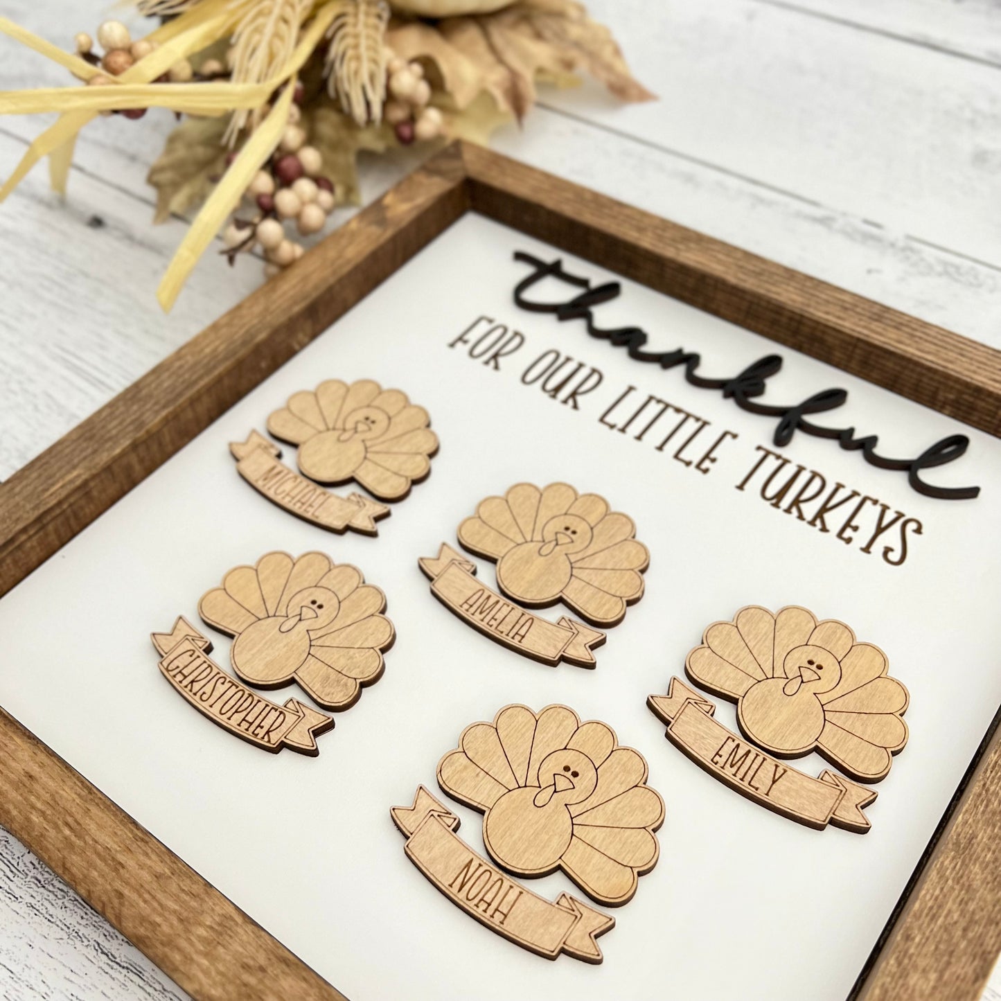 Personalized Fall/Thanksgiving Family Sign